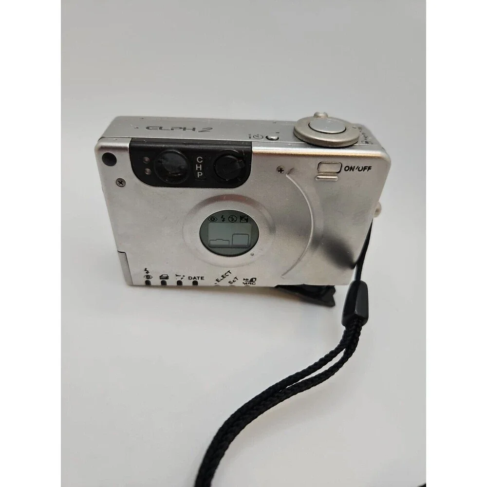 Canon ELPH 2 Point & Shoot Film Camera - Silver Broken / Not Tested / For Parts
